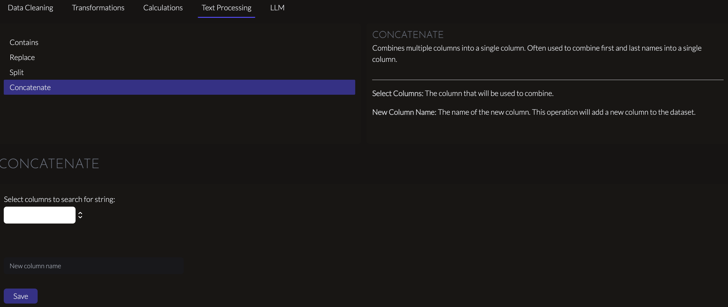 Concatenate